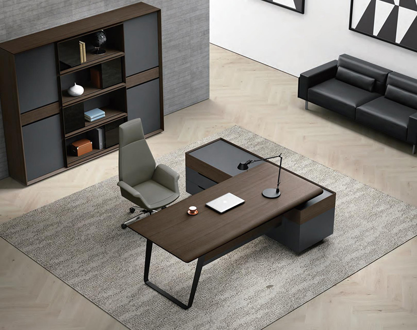 凱斯系列老板桌-歐時家具